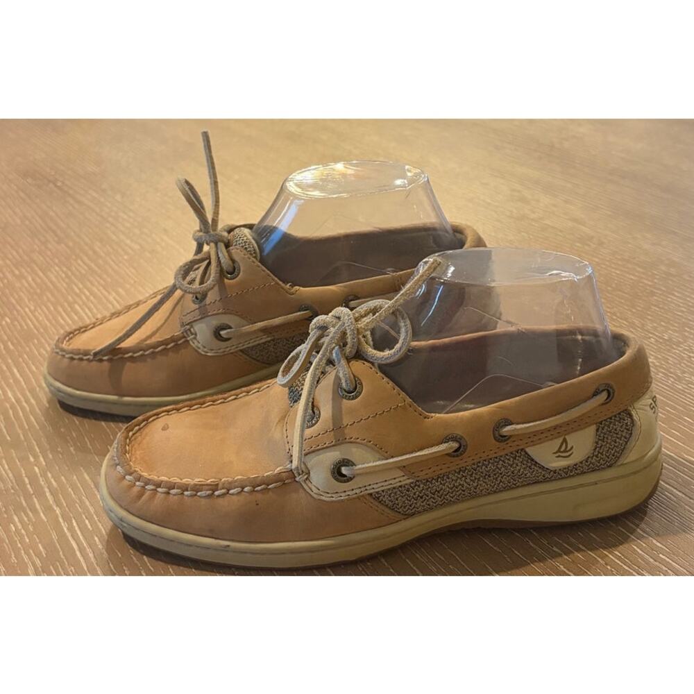 Sperry Top-Sider Firefish Boat Shoes Brown Tan Leather Women's size 6.5M